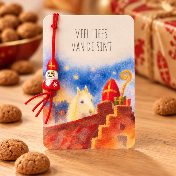 Cadeaukaartje – Veel liefs van de Sint