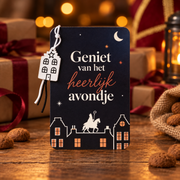 Geniet van het heerlijk avondje – kaartje met hanger