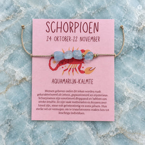 Sterrenbeeld armband Schorpioen