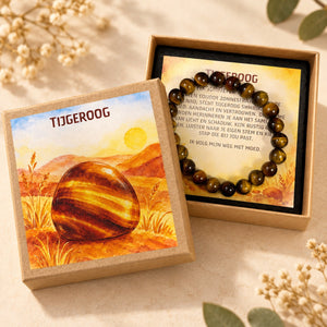 Tijgeroog armband in cadeaudoosje