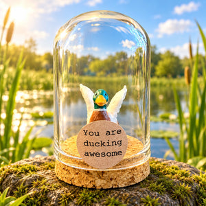 You are ducking awesome – gevleugelde eend – ronde stolp 4 x 5 cm